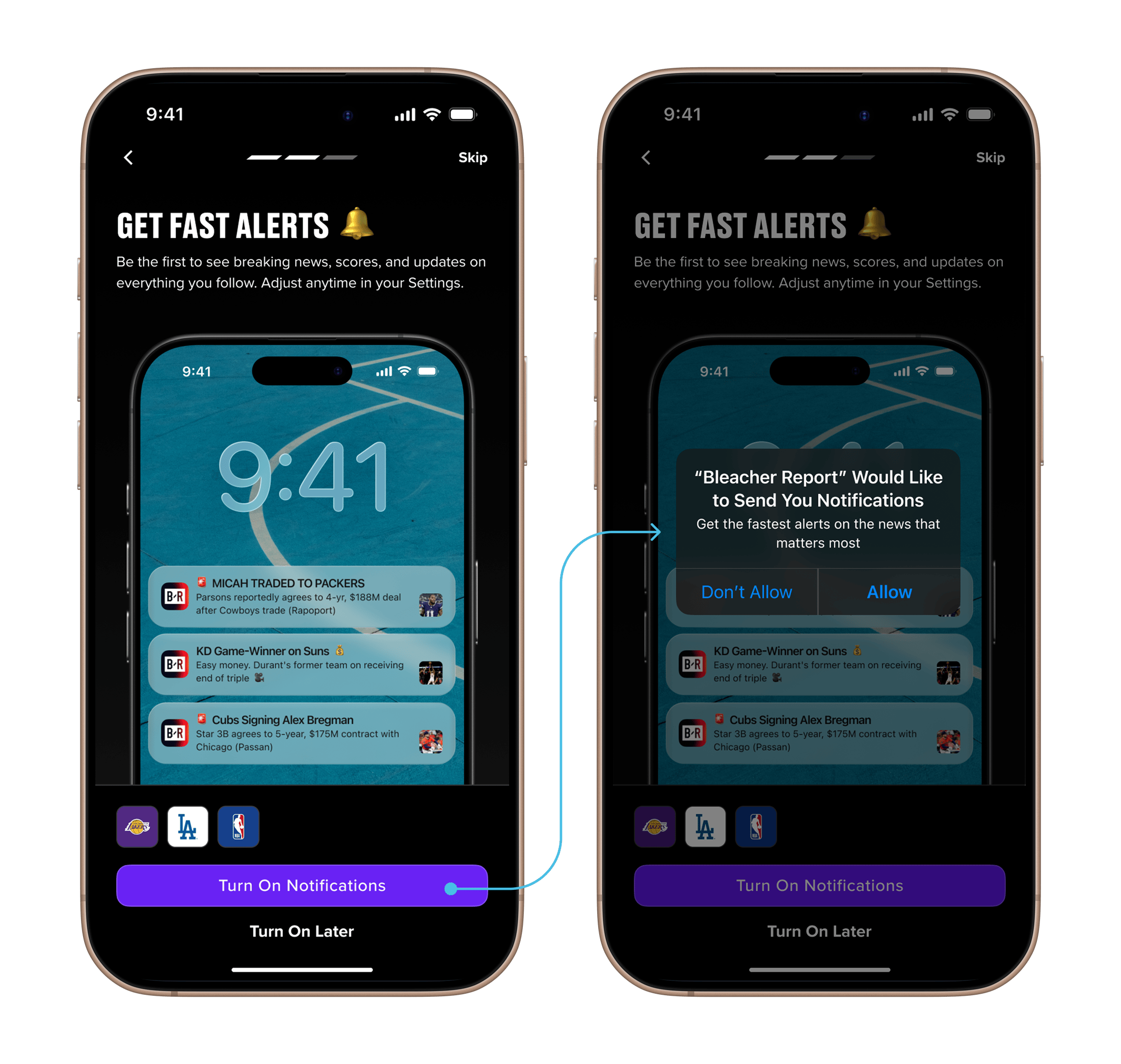 Notification choice — All or nothing